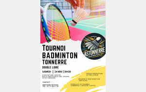 Tournoi de badminton à Tonnerre